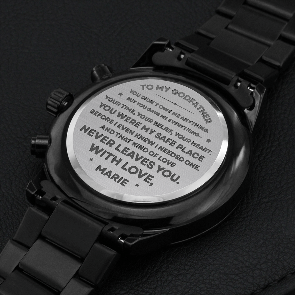 Custom Engraved Godfather Watch Gift from Godchild