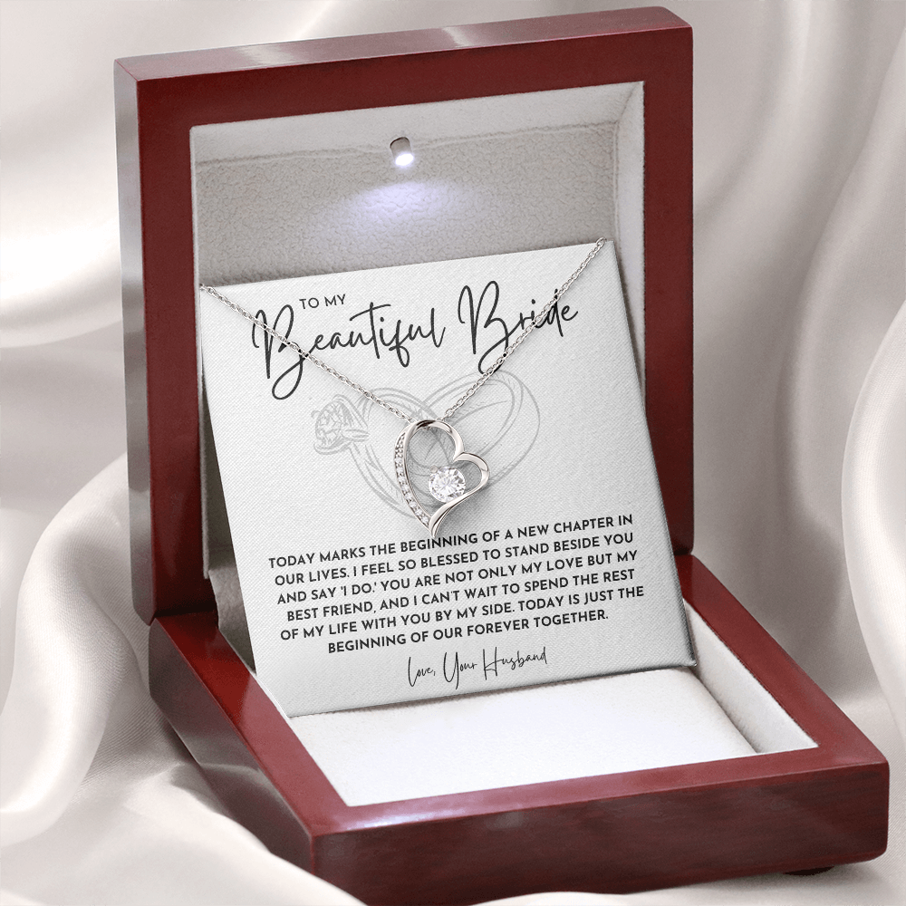 To My Beautiful Bride - Forever Love Necklace