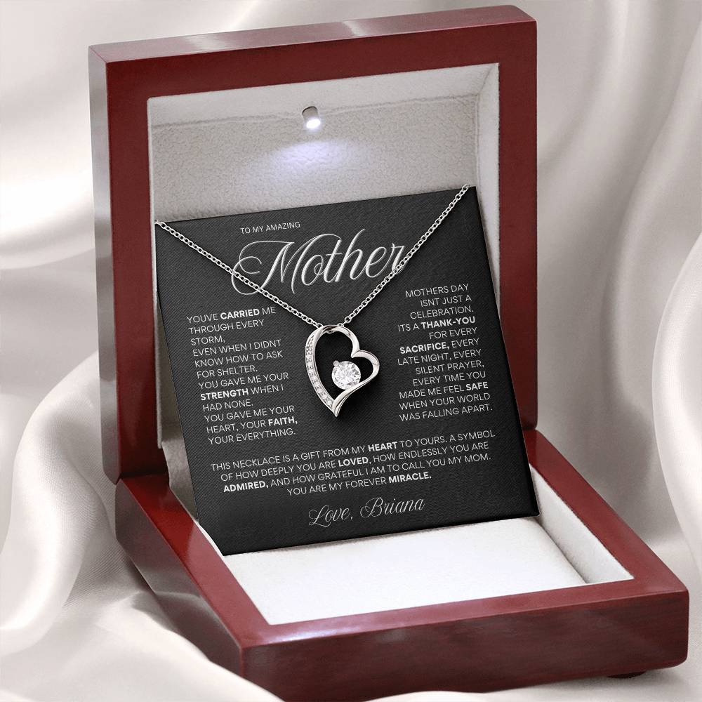“You Gave Me Your Heart, Your Faith, Your Everything” – Mother’s Day Heart Necklace