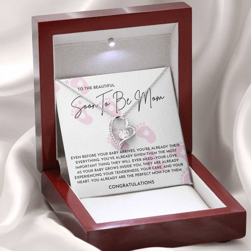 Soon To Be Mom Necklace Gift | Pregnancy Congratulations Jewelry