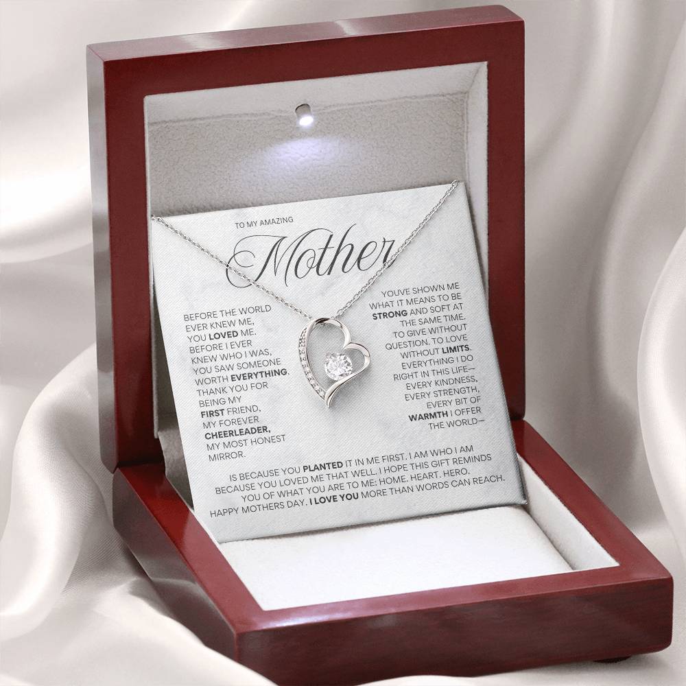 “You Loved Me Before I Knew Myself” – Heart Necklace for Mom