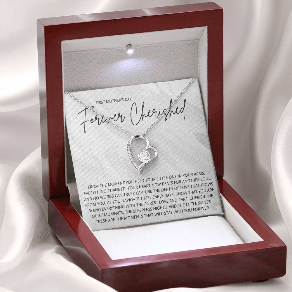First Mothers Day, Forever Cherished - Forever Love Necklace