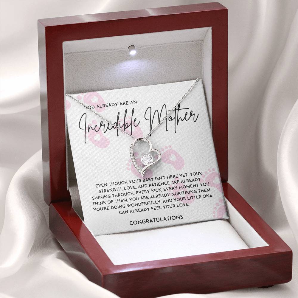 Incredible Mother to Be Necklace Gift | Pregnancy Congratulations Jewelry for Expecting Moms