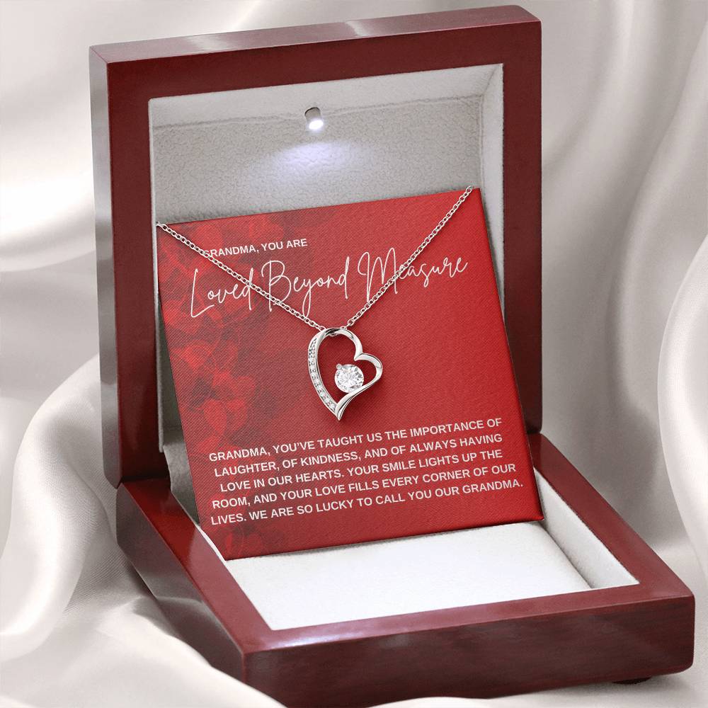 Grandma Heart Necklace Gift from Grandchildren | Birthday, Mother’s Day, Christmas Gift for Nana or Mimi
