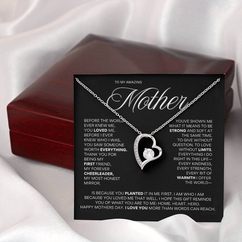 “You Loved Me Before I Knew Myself” – Heart Necklace for Mom