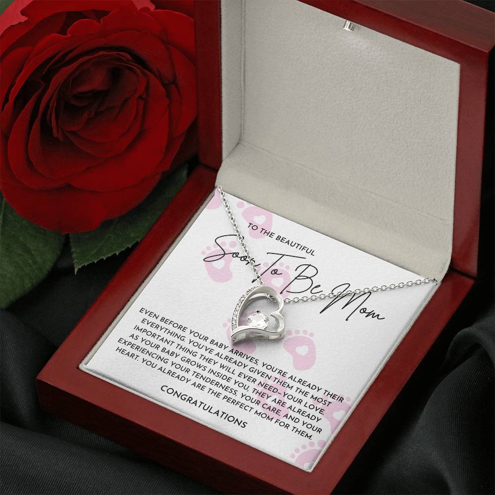 Soon To Be Mom Necklace Gift | Pregnancy Congratulations Jewelry