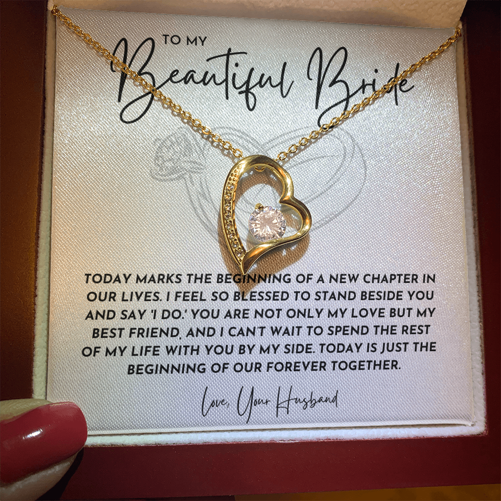 To My Beautiful Bride - Forever Love Necklace