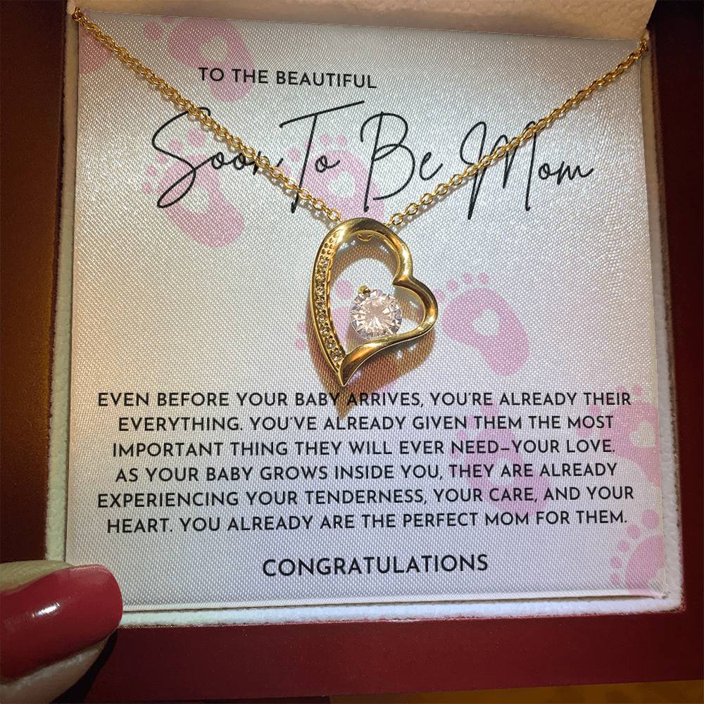 Soon To Be Mom Necklace Gift | Pregnancy Congratulations Jewelry