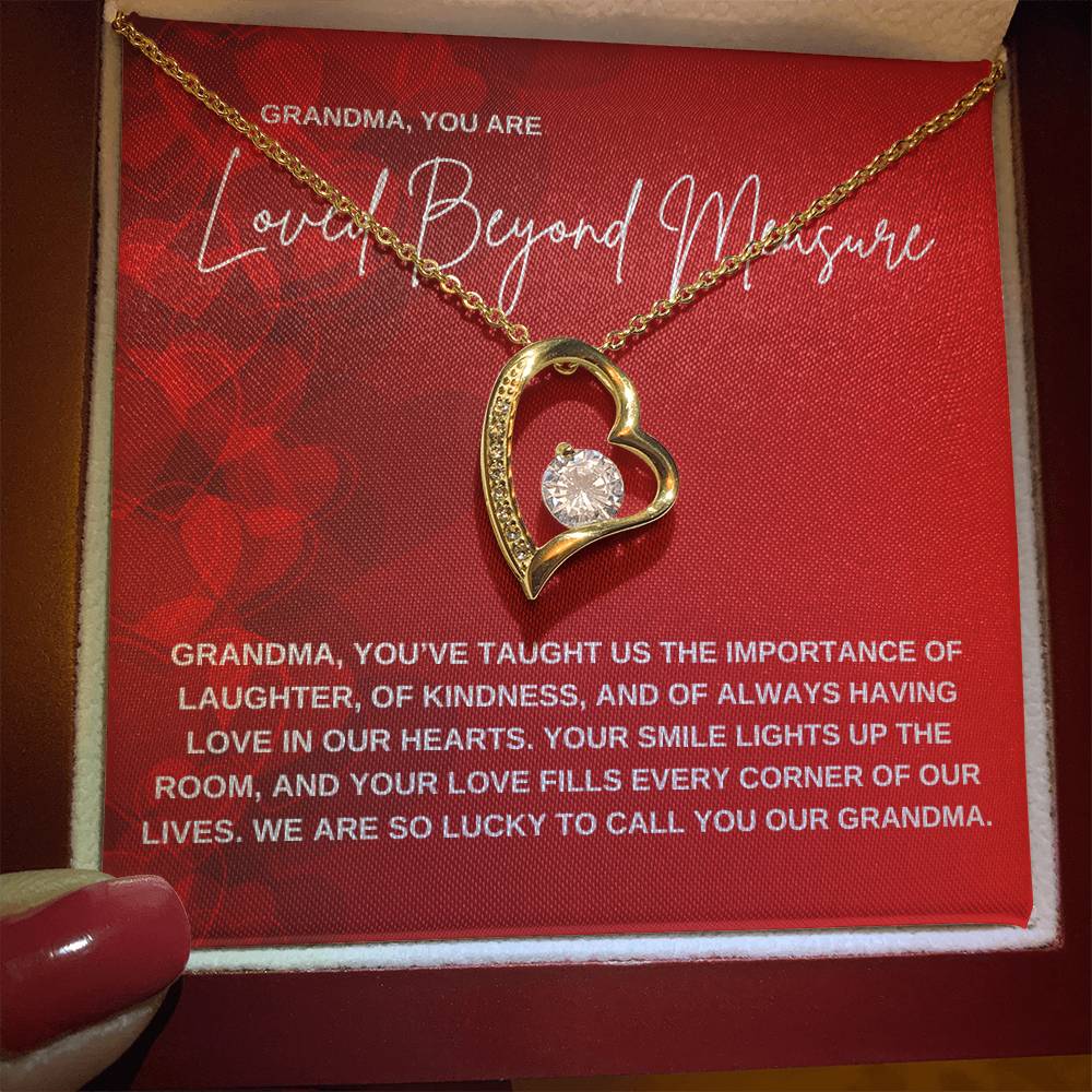 Grandma Heart Necklace Gift from Grandchildren | Birthday, Mother’s Day, Christmas Gift for Nana or Mimi