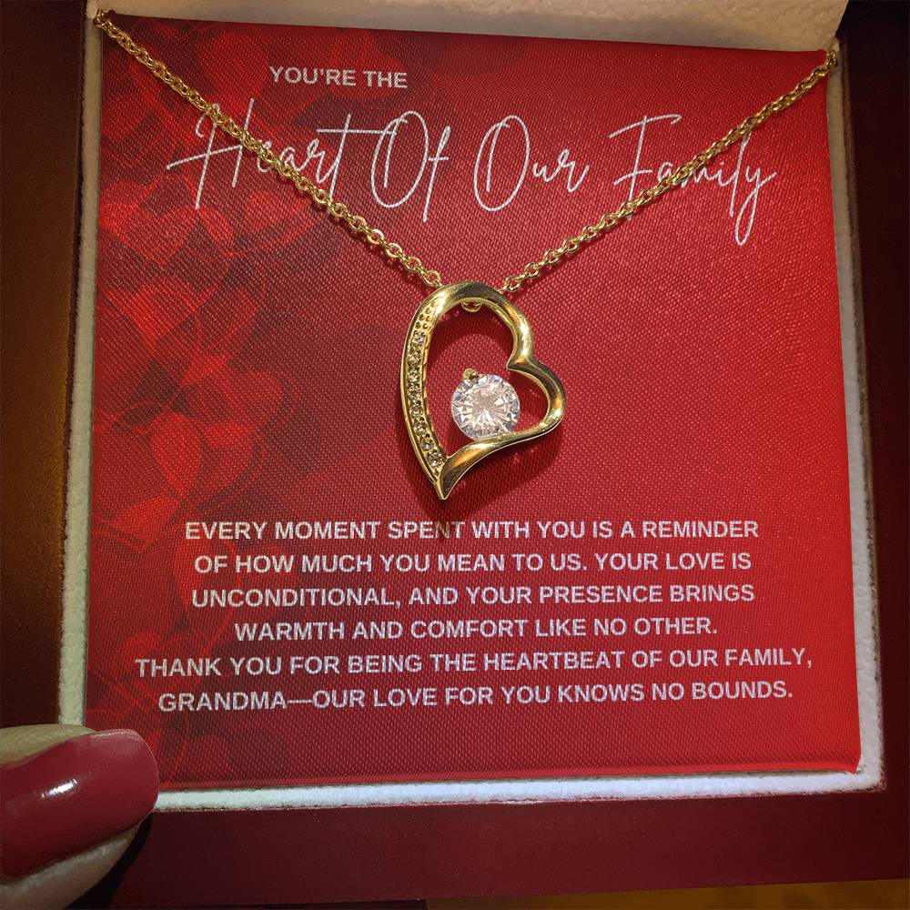 Grandma Heart Necklace Gift from Grandchildren | Birthday, Mother’s Day, Christmas Gift for Nana or Mimi