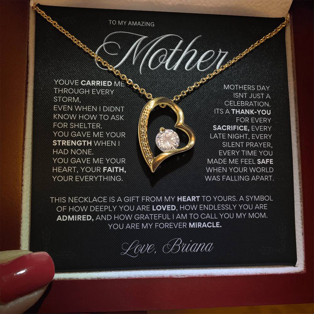 “You Gave Me Your Heart, Your Faith, Your Everything” – Mother’s Day Heart Necklace