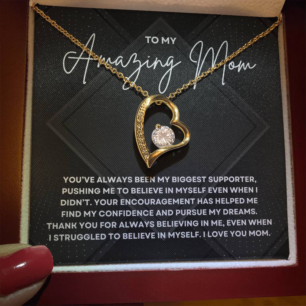 To My Amazing Mom Necklace from Daughter or Son | Heartfelt Mom Gift from Daughter