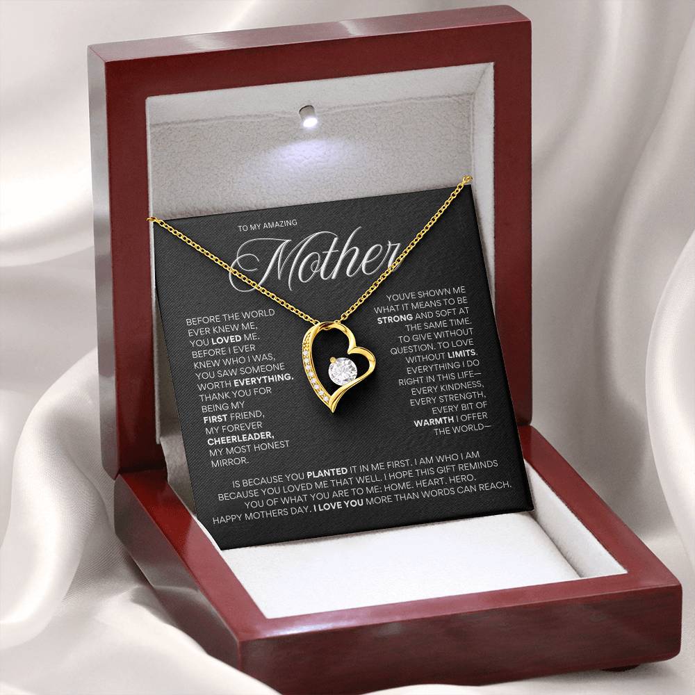 “You Loved Me Before I Knew Myself” – Heart Necklace for Mom