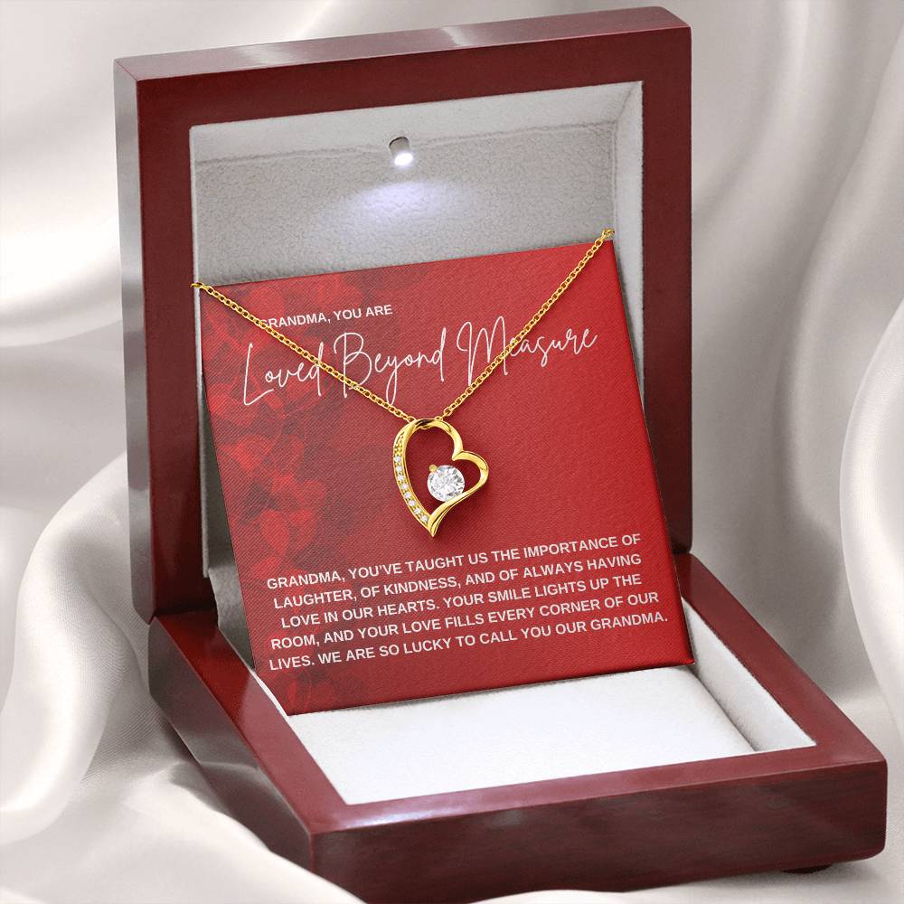 Grandma Heart Necklace Gift from Grandchildren | Birthday, Mother’s Day, Christmas Gift for Nana or Mimi