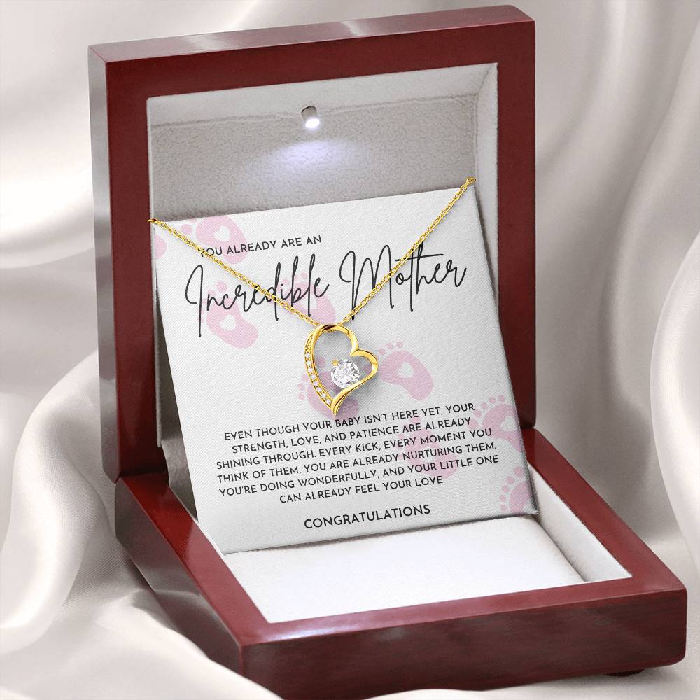 Incredible Mother to Be Necklace Gift | Pregnancy Congratulations Jewelry for Expecting Moms