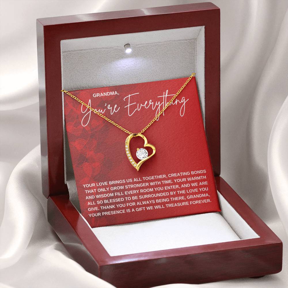 Grandma Heart Necklace Gift from Grandchildren | Birthday, Mother’s Day, Christmas Gift for Nana or Mimi