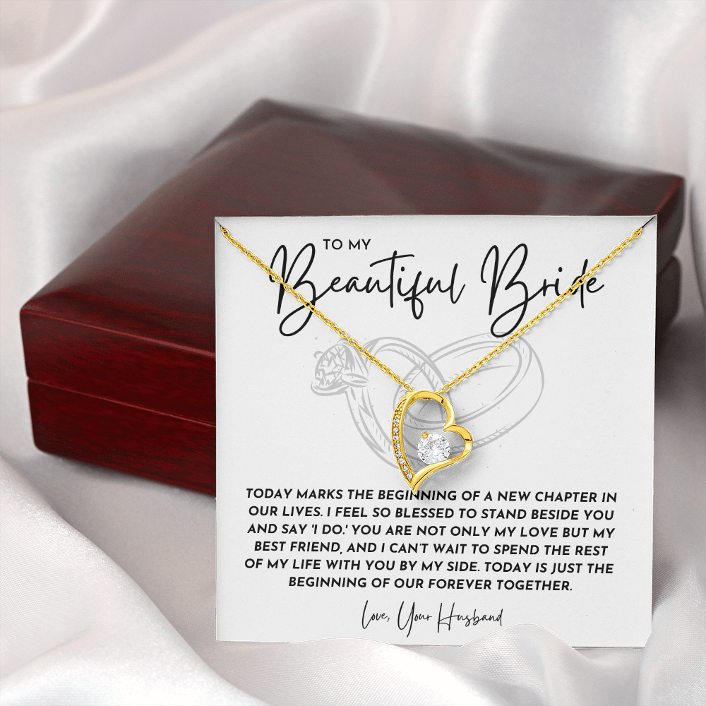 To My Beautiful Bride - Forever Love Necklace