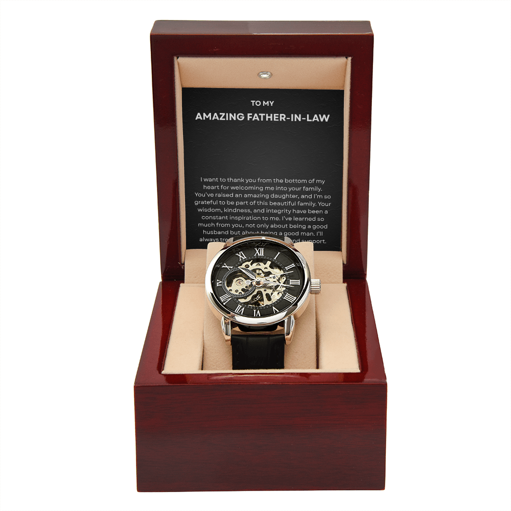To My Amazing Father In Law - Openwork Watch