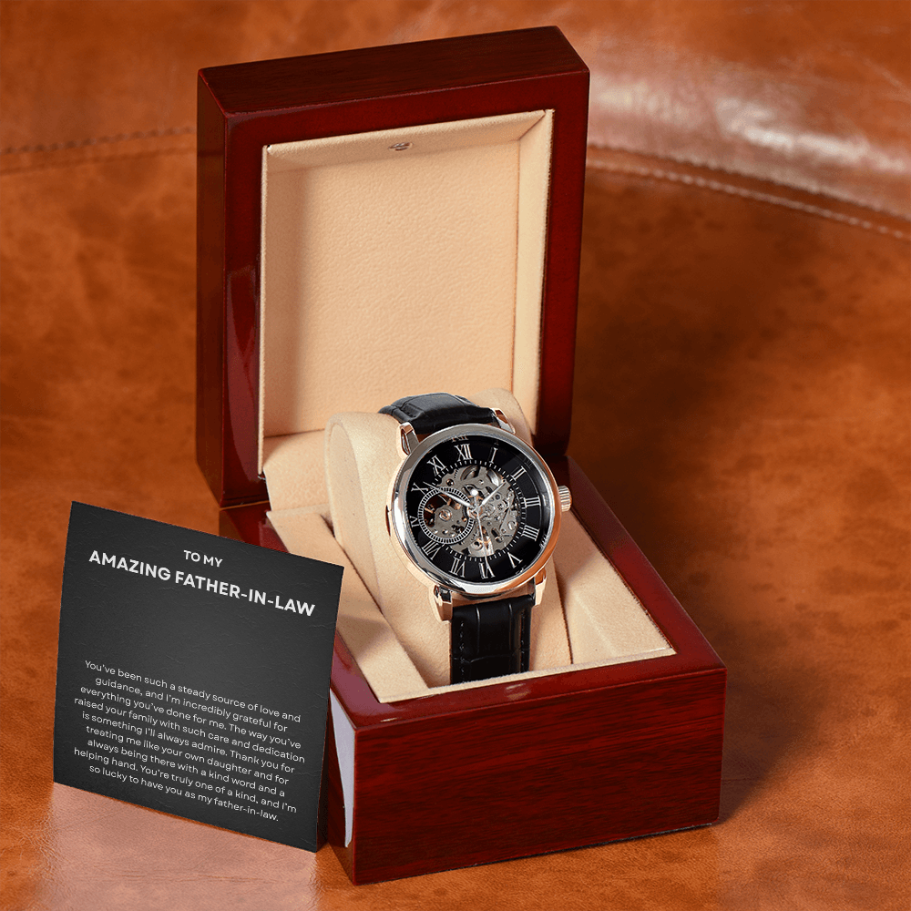 To My Amazing Father-In-Law- Openwork Watch