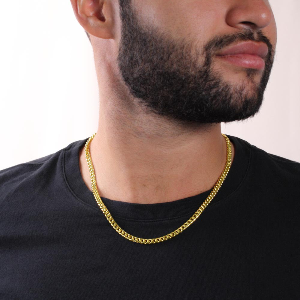 To My Amazing Boyfriend Cuban Link Chain Necklace | Anniversary, Birthday, Valentine's Day Present for Him