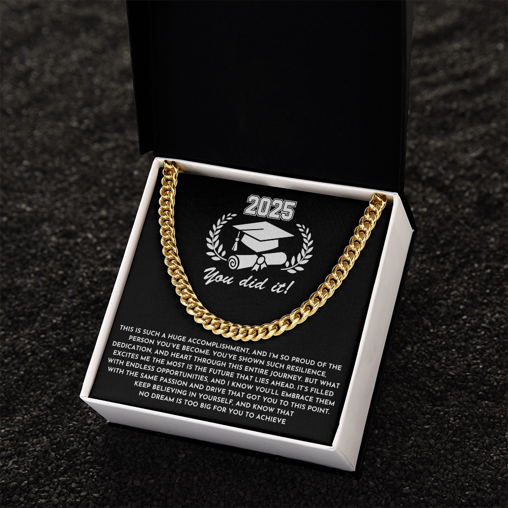 Class of 2025 Graduation Gift - Cuban Link Chain