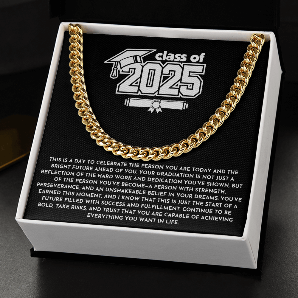 Class of 2025 Graduation Gift - Cuban Link Chain
