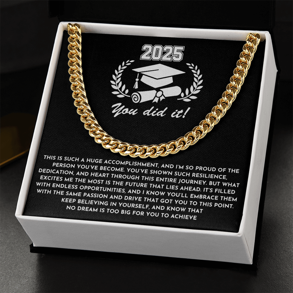 Class of 2025 Graduation Gift - Cuban Link Chain