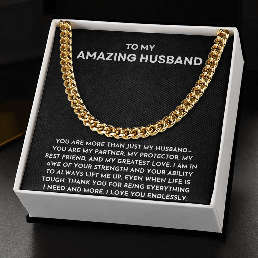 To My Amazing Husband - Cuban Link Chain