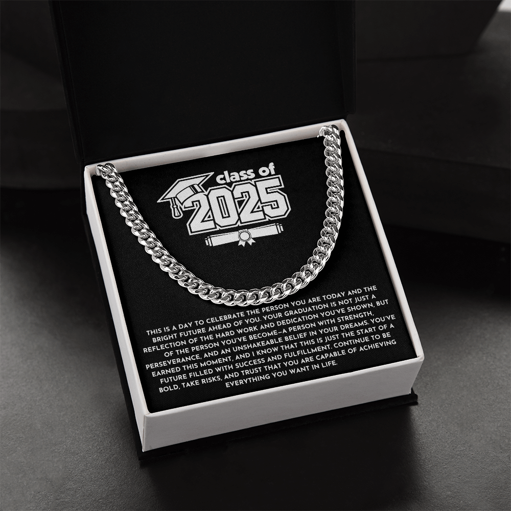 Class of 2025 Graduation Gift - Cuban Link Chain