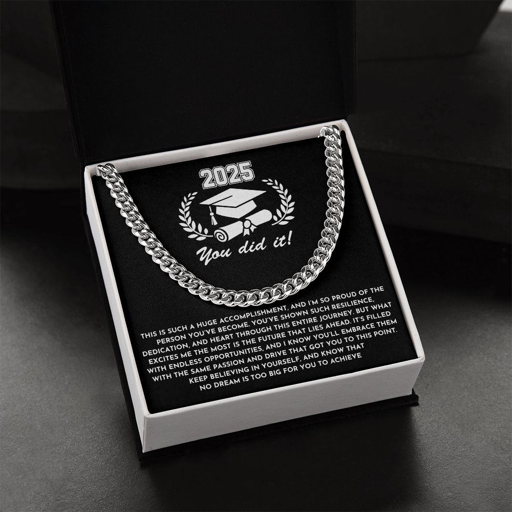 Class of 2025 Graduation Gift - Cuban Link Chain