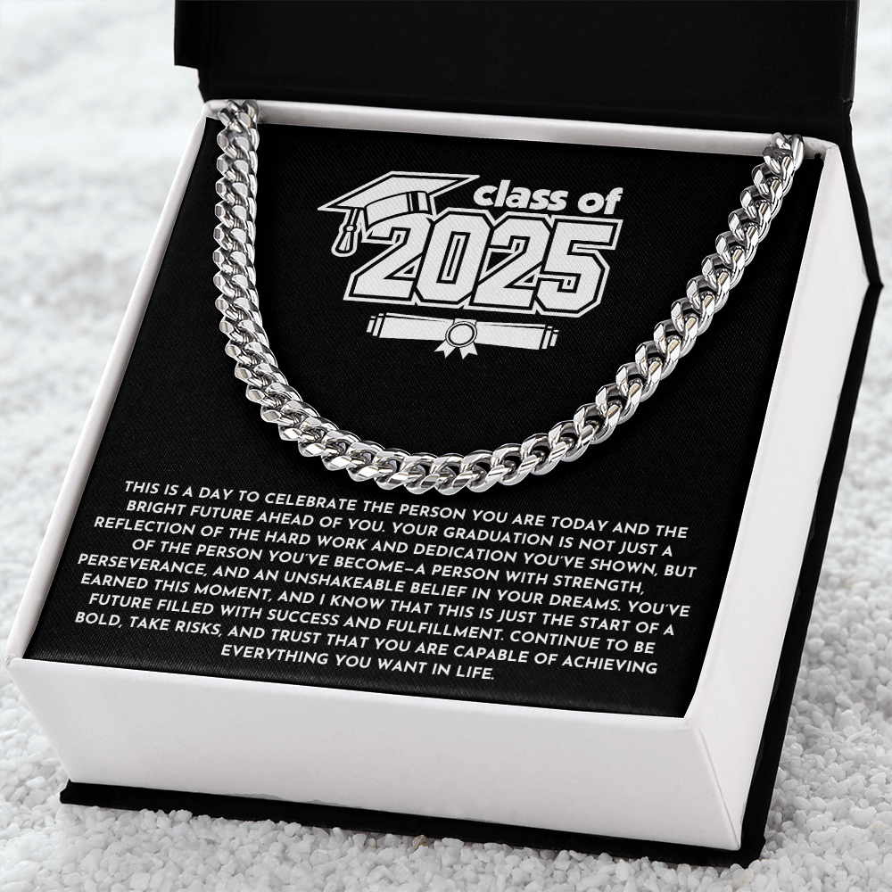 Class of 2025 Graduation Gift - Cuban Link Chain