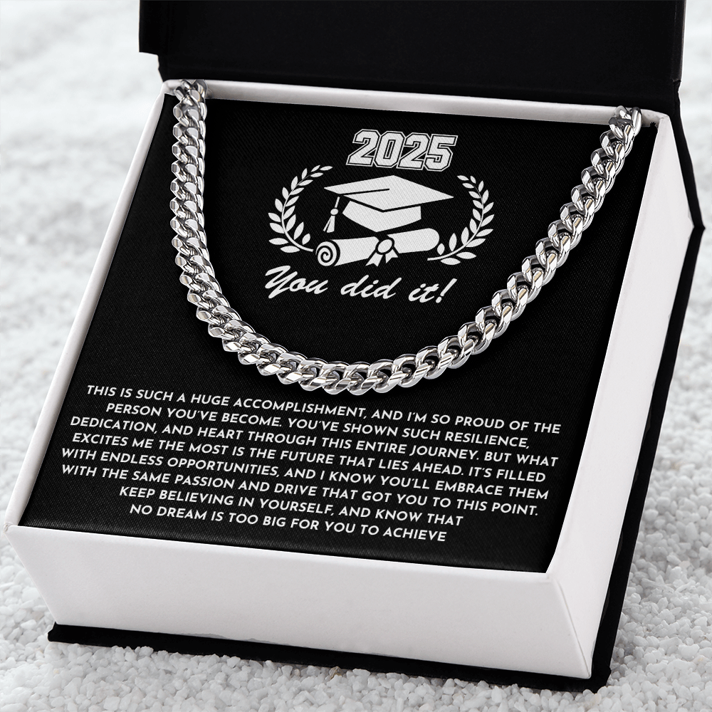 Class of 2025 Graduation Gift - Cuban Link Chain