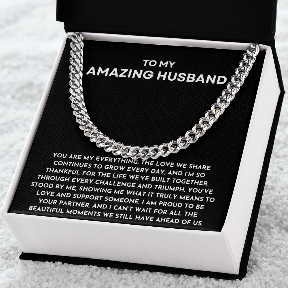 To My Amazing Husband - Cuban Link Chain
