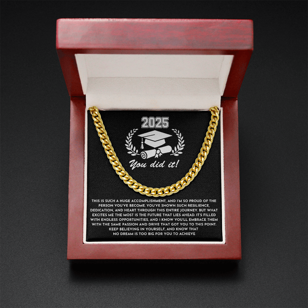 Class of 2025 Graduation Gift - Cuban Link Chain