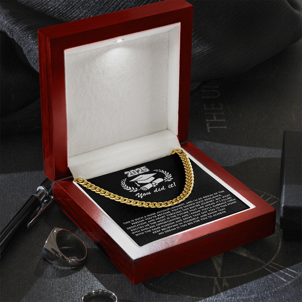Class of 2025 Graduation Gift - Cuban Link Chain