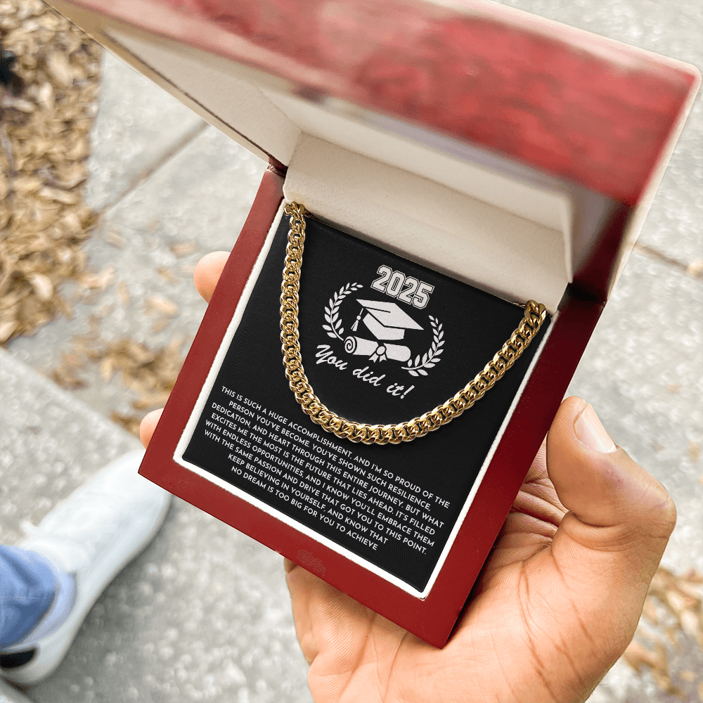 Class of 2025 Graduation Gift - Cuban Link Chain