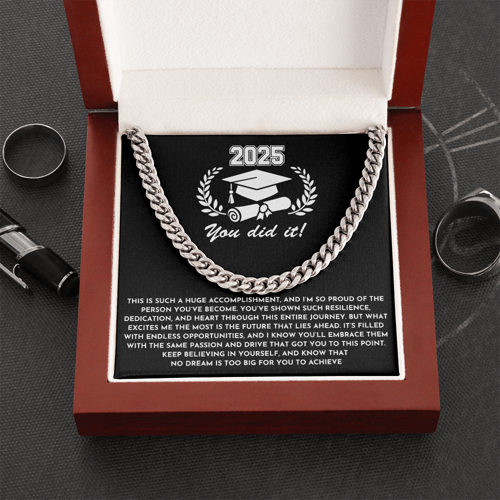Class of 2025 Graduation Gift - Cuban Link Chain