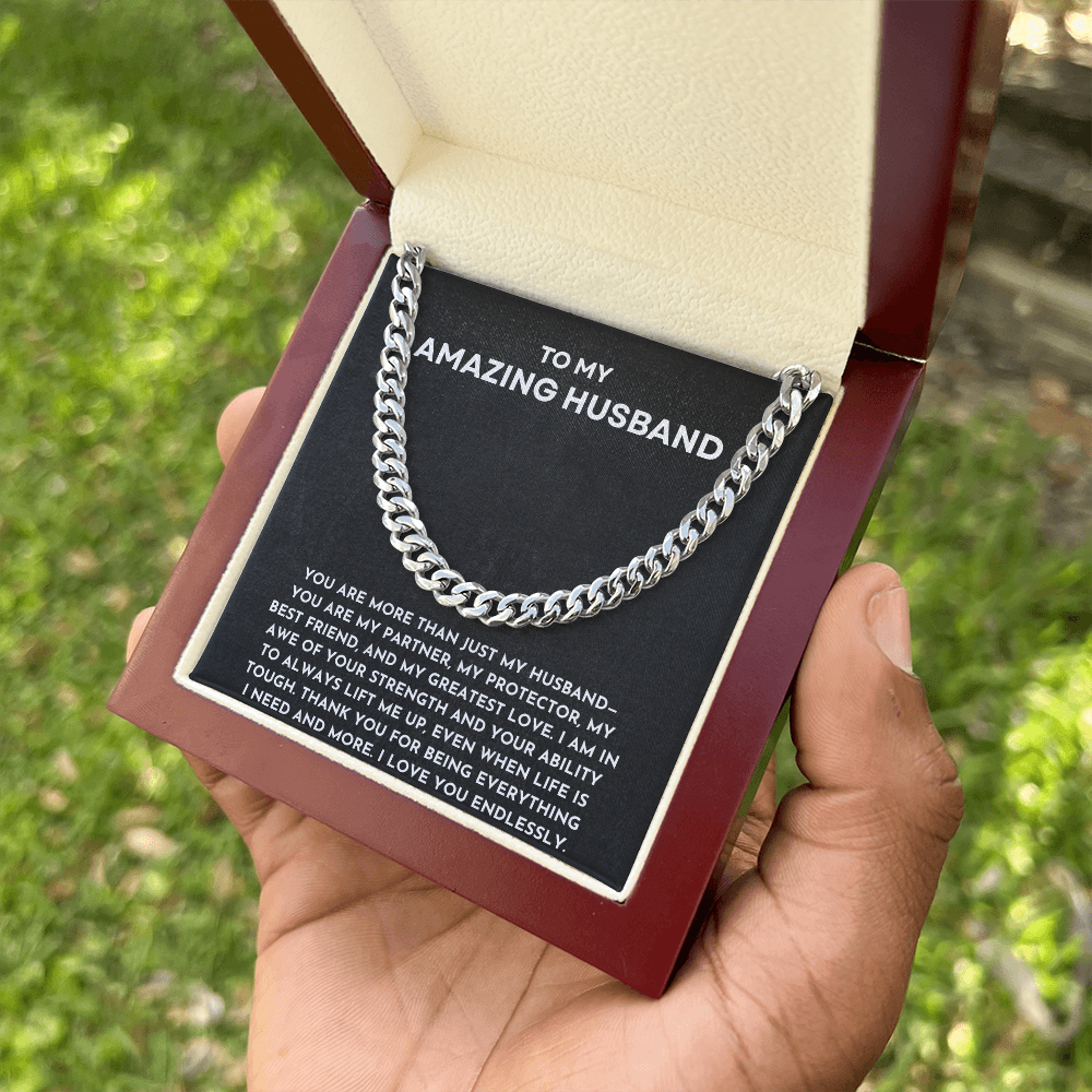 To My Amazing Husband - Cuban Link Chain