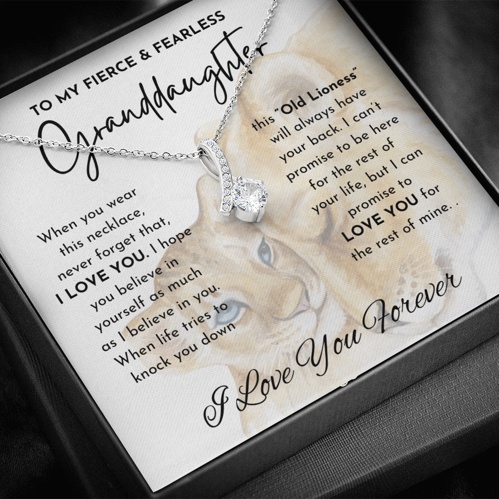 To My Fierce and Fearless Granddaughter - Alluring Beauty Necklace