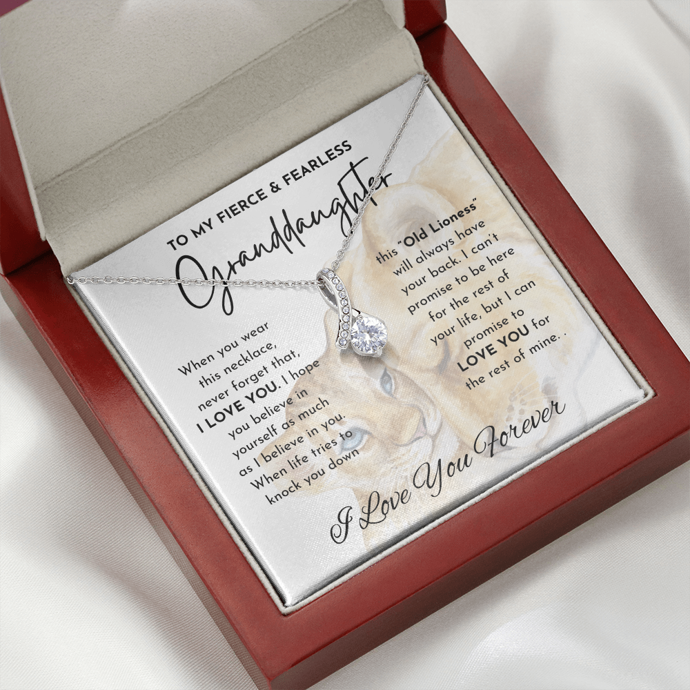 To My Fierce and Fearless Granddaughter - Alluring Beauty Necklace