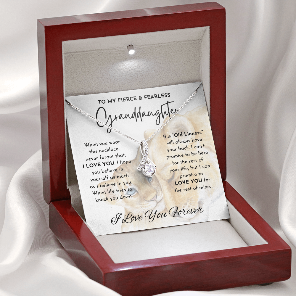 To My Fierce and Fearless Granddaughter - Alluring Beauty Necklace