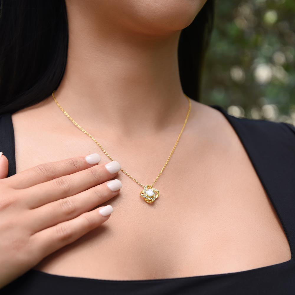 Mother’s Day Love Knot Necklace – “You Are Everything to Me, Mom”