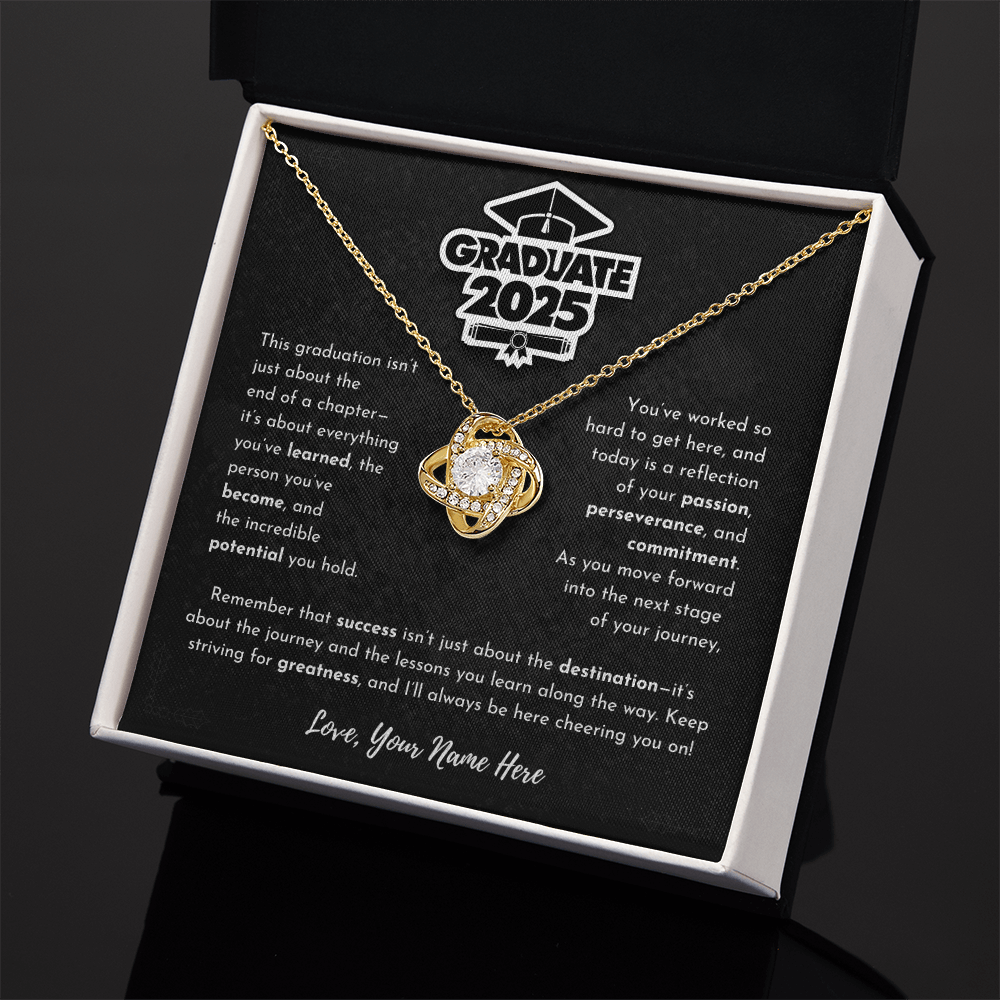 Personalized Graduation Gift 2025 - Love Knot Necklace