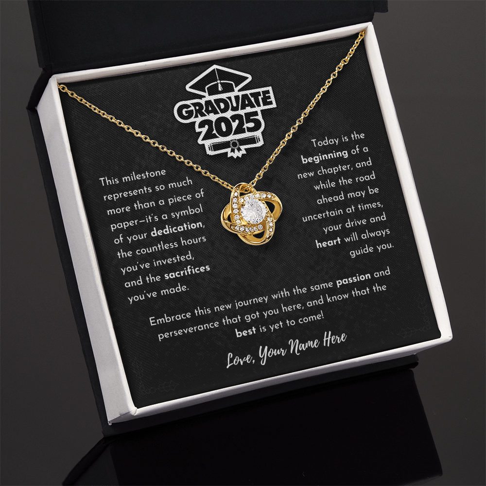 Personalized Graduation Gift 2025 - Love Knot Necklace