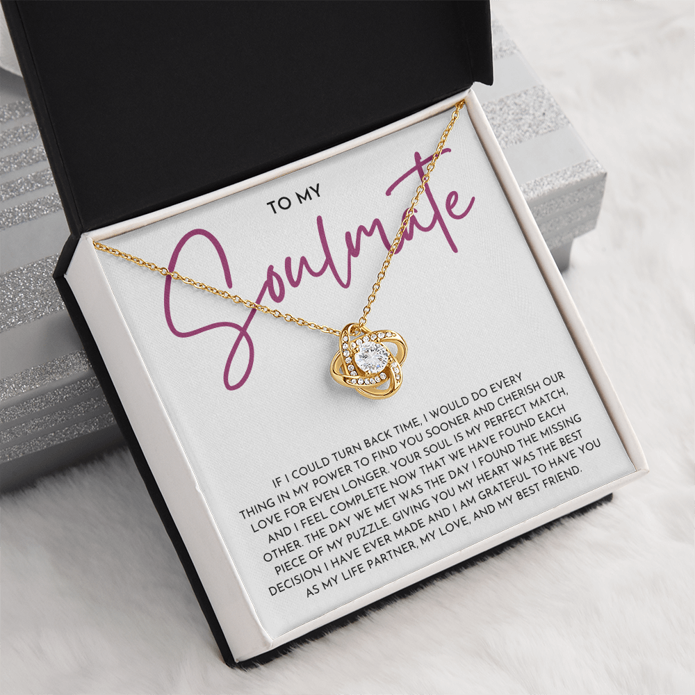 To My Soulmate Love Knot Necklace | Anniversary, Birthday, Just Because Gift