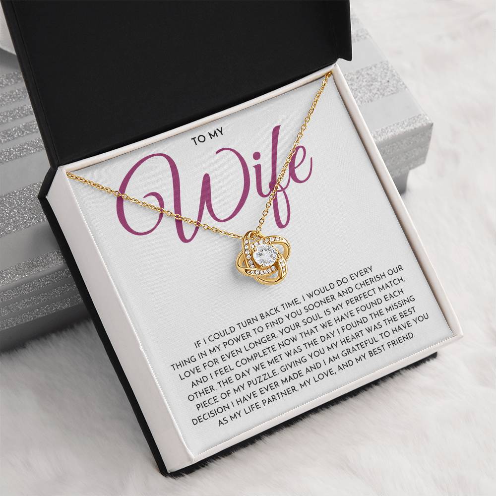 To My Wife Love Knot Necklace | Anniversary, Birthday, Just Because Gift
