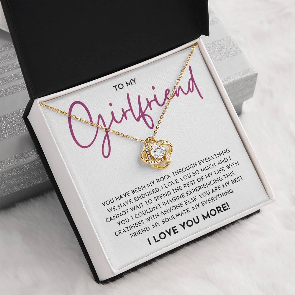 To My Girlfriend Love Knot Necklace | Anniversary, Birthday, Just Because Gift