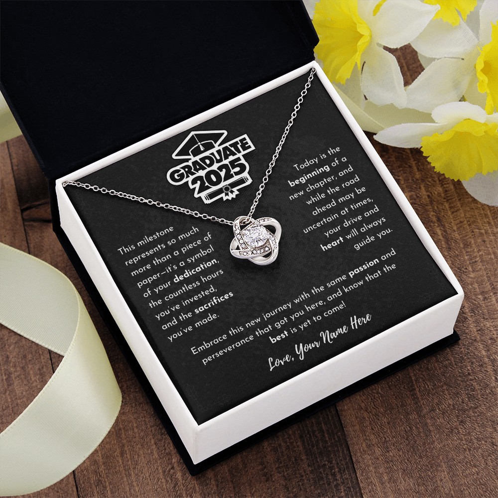 Personalized Graduation Gift 2025 - Love Knot Necklace