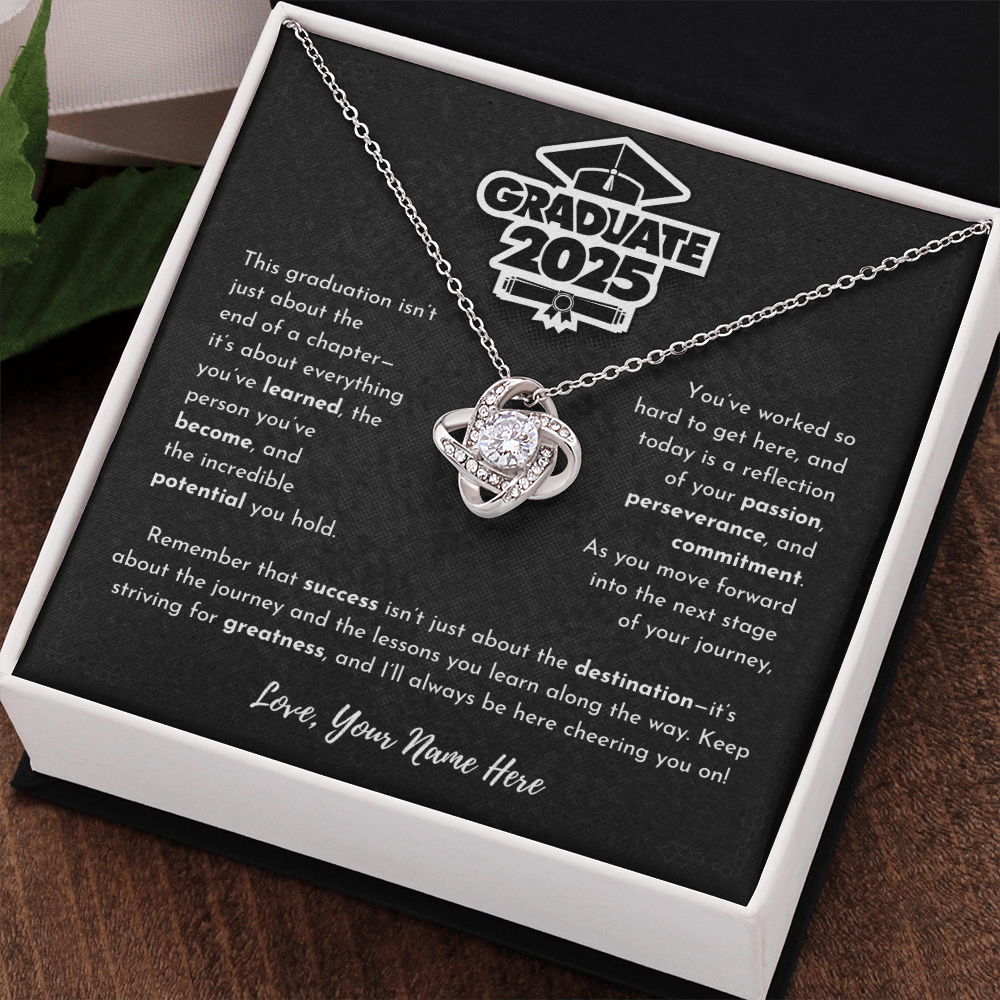 Personalized Graduation Gift 2025 - Love Knot Necklace