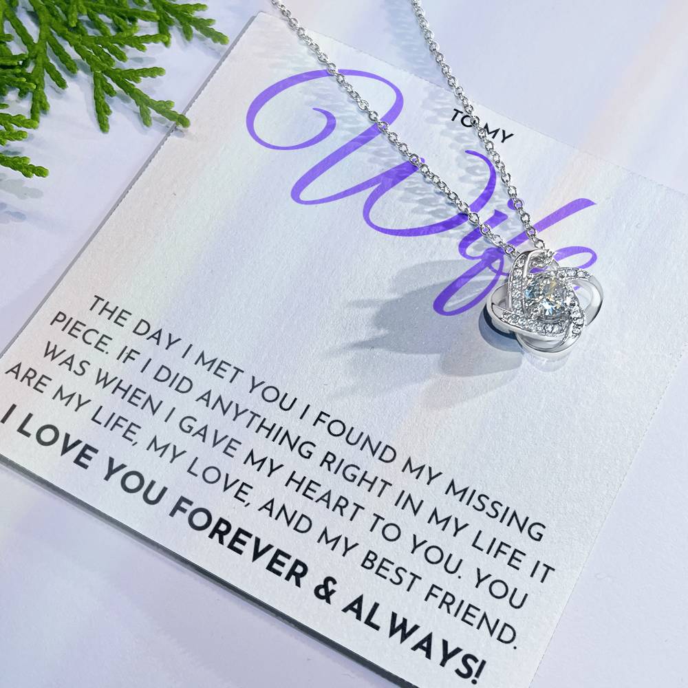 To My Wife- Love Knot Necklace